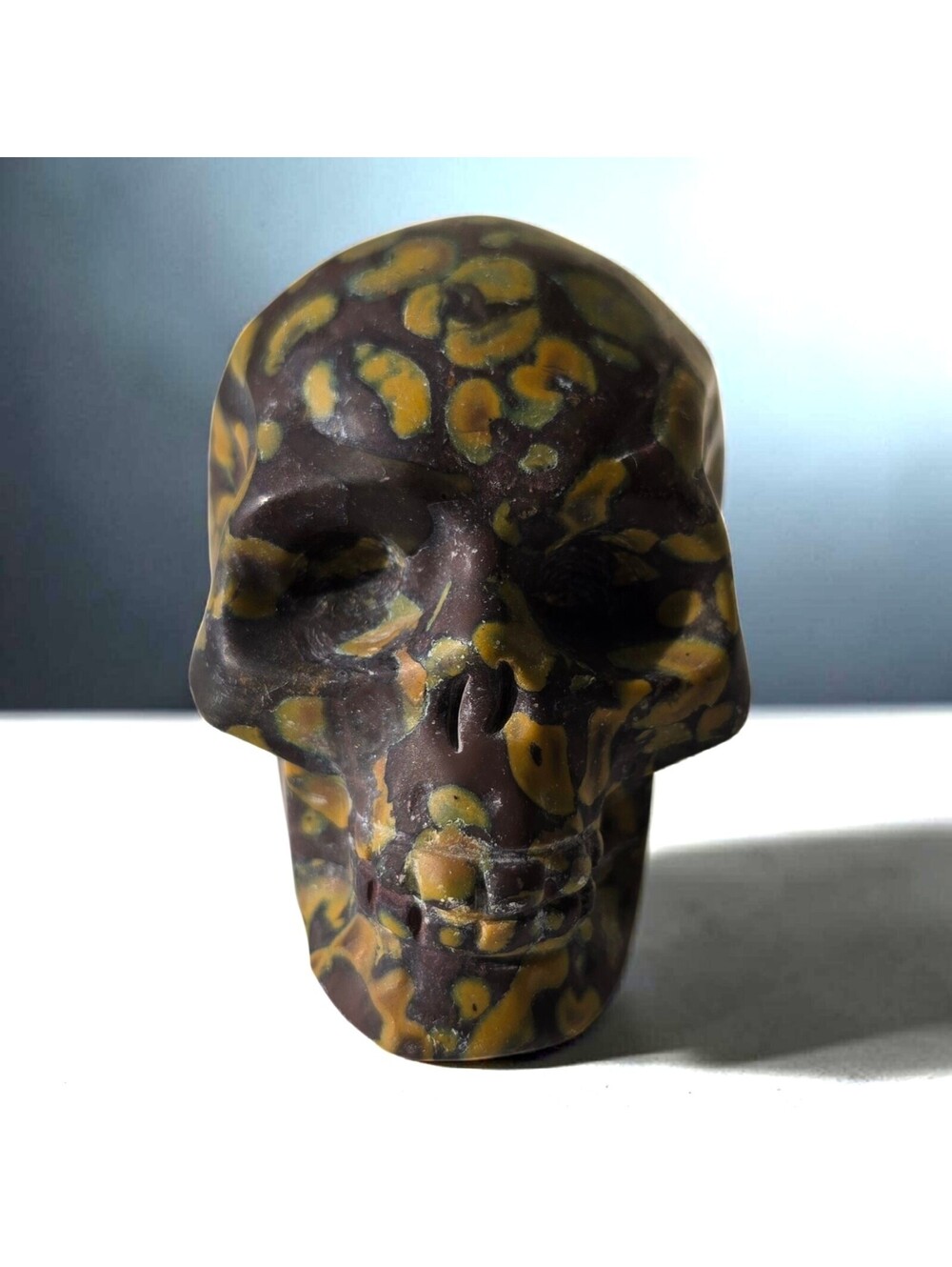 A233. Fruit Jasper Natural Crystal Skull - 2.5"x2"
